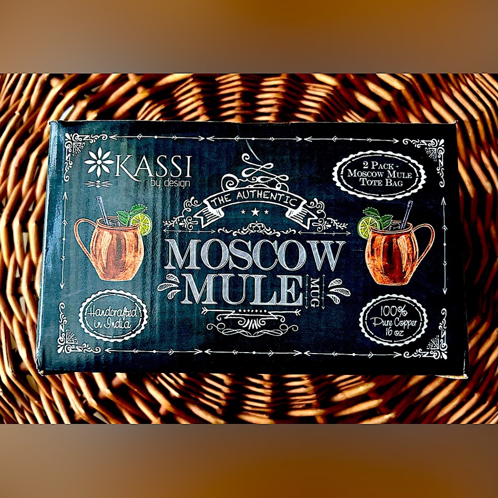NWT 2 Moscow Mule & Tote Bag / Pure Copper Mugs / Kassi By Design / OS